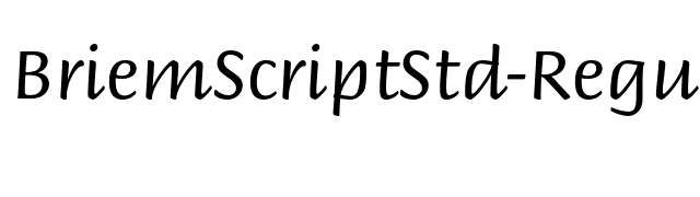 BriemScriptStd-Regular font preview