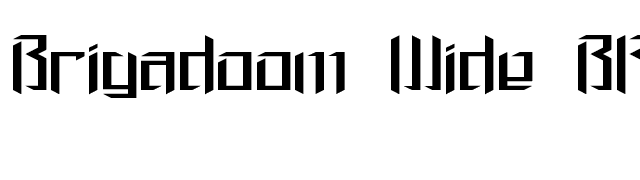 Brigadoom Wide BRK font preview