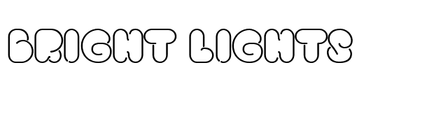 Bright Lights font preview