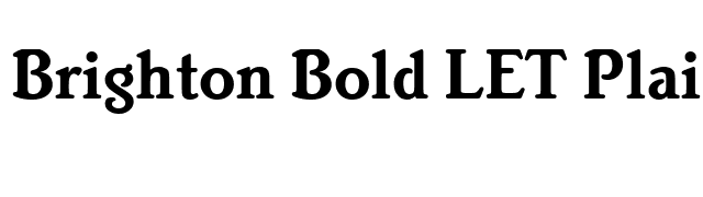 Brighton Bold LET Plain1.0 font preview