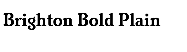 Brighton Bold Plain font preview