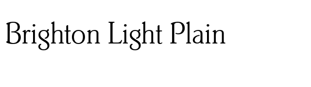 Brighton Light Plain font preview