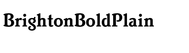 BrightonBoldPlain font preview