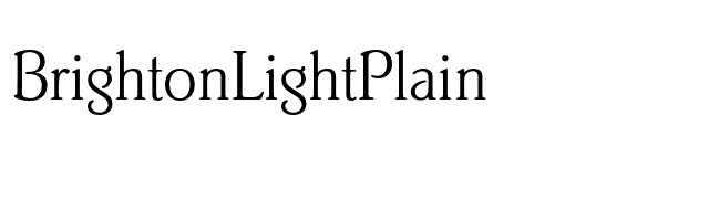 BrightonLightPlain font preview