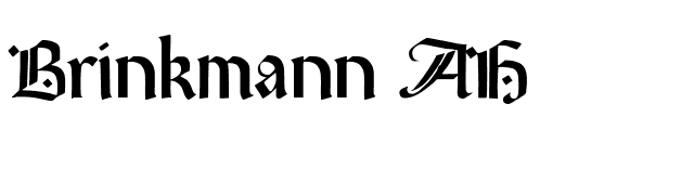 Brinkmann AH font preview