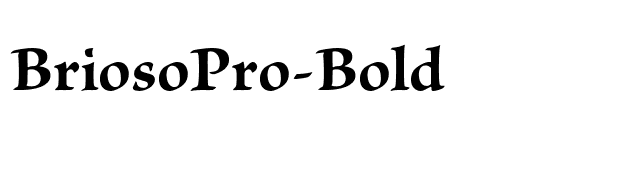 BriosoPro-Bold font preview