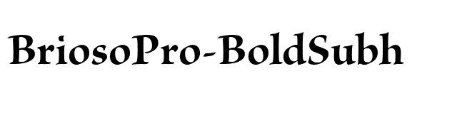 BriosoPro-BoldSubh font preview