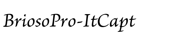 BriosoPro-ItCapt font preview