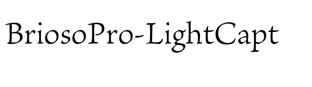 BriosoPro-LightCapt font preview