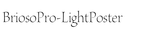 BriosoPro-LightPoster font preview