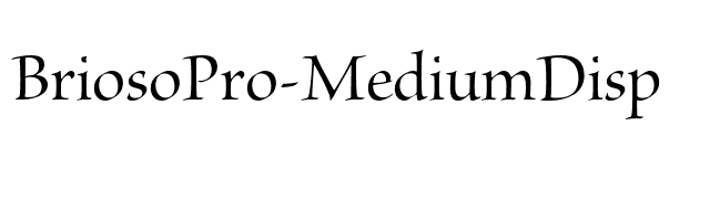 BriosoPro-MediumDisp font preview