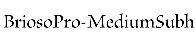 BriosoPro-MediumSubh font preview