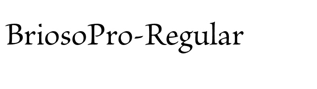 BriosoPro-Regular font preview