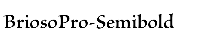 BriosoPro-Semibold font preview