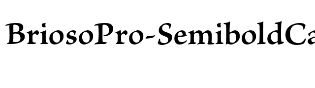 BriosoPro-SemiboldCapt font preview