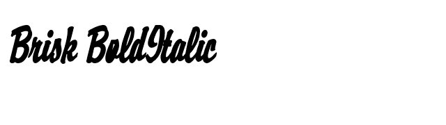 Brisk BoldItalic font preview