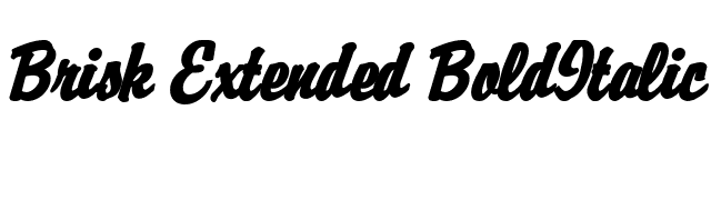 Brisk Extended BoldItalic font preview