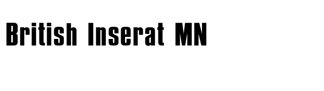 British Inserat MN font preview