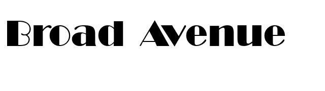 Broad Avenue font preview