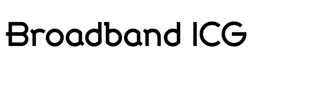 Broadband ICG font preview