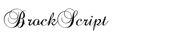 BrockScript font preview