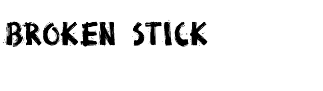 Broken Stick font preview