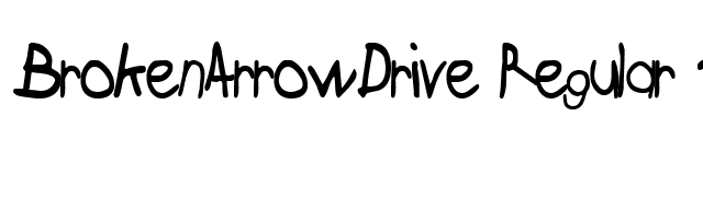 BrokenArrowDrive Regular ttcon font preview