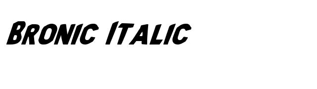 Bronic Italic font preview