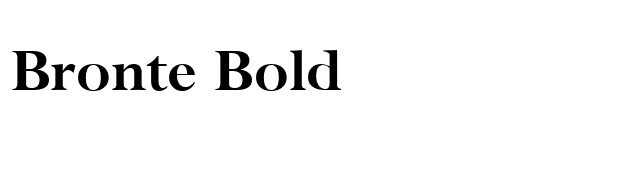 Bronte Bold font preview