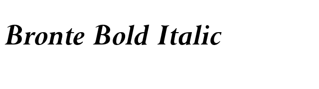 Bronte Bold Italic font preview