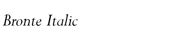 Bronte Italic font preview