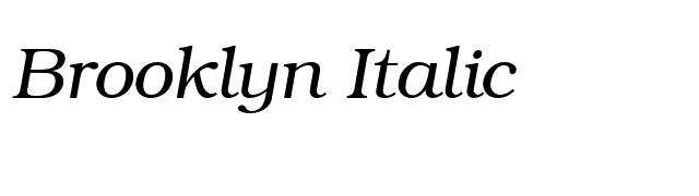 Brooklyn Italic font preview