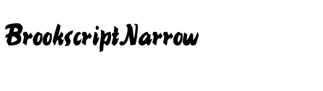 BrookscriptNarrow font preview