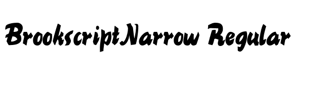 BrookscriptNarrow Regular font preview