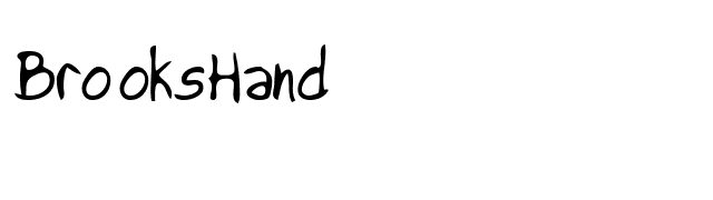 BrooksHand font preview