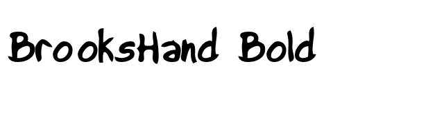 BrooksHand Bold font preview