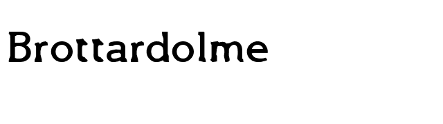 Brottardolme font preview