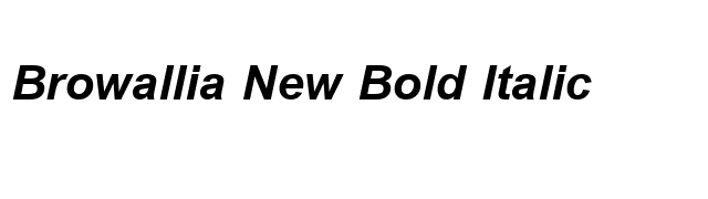 Browallia New Bold Italic font preview