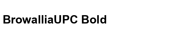 BrowalliaUPC Bold font preview