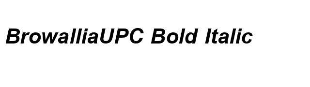 BrowalliaUPC Bold Italic font preview