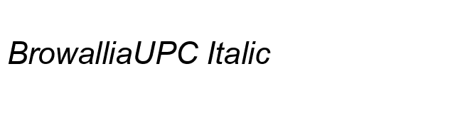 BrowalliaUPC Italic font preview