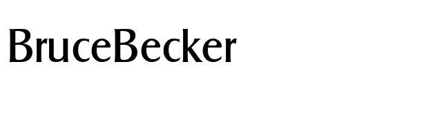 BruceBecker font preview