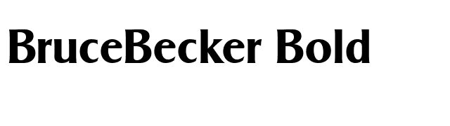 BruceBecker Bold font preview