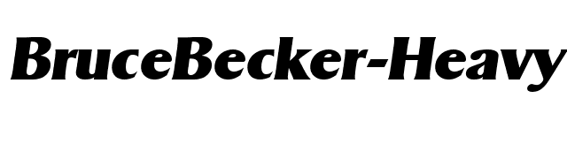 BruceBecker-Heavy Italic font preview