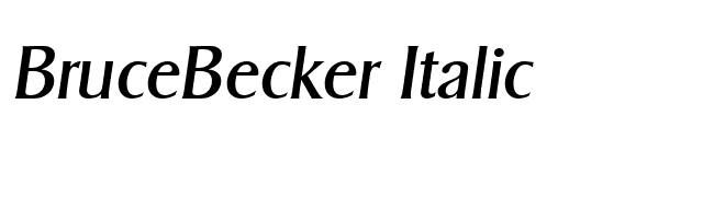 BruceBecker Italic font preview