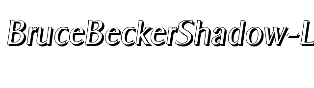 BruceBeckerShadow-Light-Italic font preview