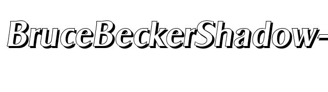 BruceBeckerShadow-Medium-Italic font preview