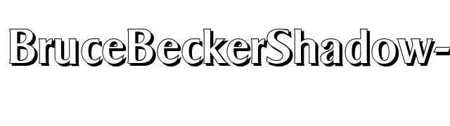 BruceBeckerShadow-Medium-Regular font preview