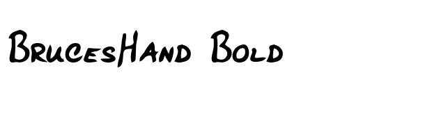 BrucesHand Bold font preview