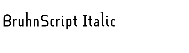 BruhnScript Italic font preview